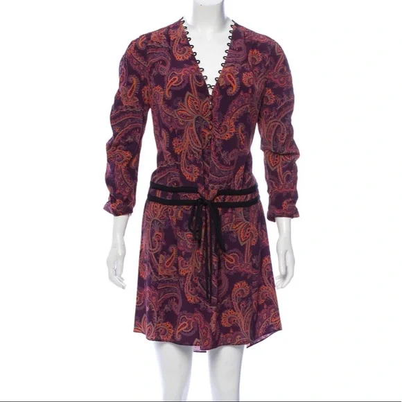 VERONICA BEARD 100% Silk Paisley Dress - Picture 1 of 3